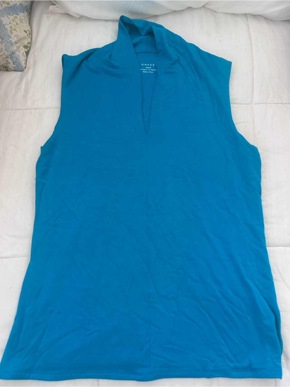 Perfect Condition Classy Sleeveless Teal SzM